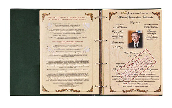The pedigree book of the Muslim "Mosque" in a gift box