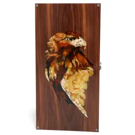 Backgammon made of walnut and amber "Sokol"