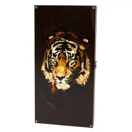Backgammon made of stained oak and amber "Tiger"