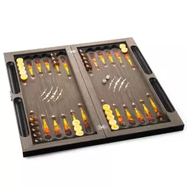 Нарды из ясеня и янтаря "Леопард"