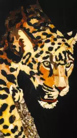 Нарды из ясеня и янтаря "Леопард"