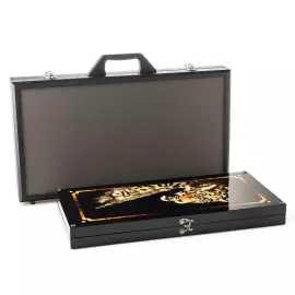 Нарды из ясеня и янтаря "Леопард"