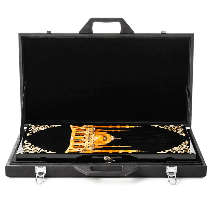 Backgammon made of ash and amber "Mosque"