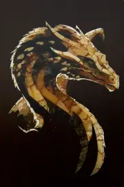 Backgammon made of stained oak and amber "Dragon"