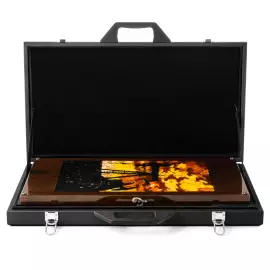 Backgammon made of stained oak and amber "Oil"