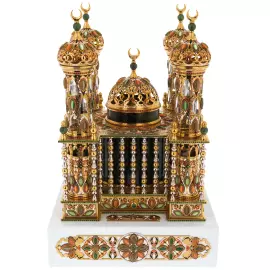 Lamp-mosque "Chor Minor" with the Koran and rosary beads, Zlatoust
