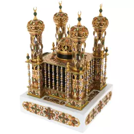 Lamp-mosque "Chor Minor" with the Koran and rosary beads, Zlatoust