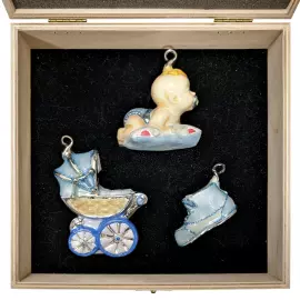 Set of 3 pcs Christmas tree toys "Baby Boy"