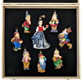 Set of 8pcs Christmas tree toys "Snow White"