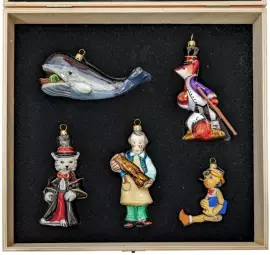 Set of 5 pcs Christmas tree toys "Pinocchio"