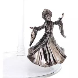 Gift set of candlesticks "Santa Claus and the Snow Maiden"