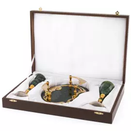 Drinking set with jade "Izisk" Zlatoust
