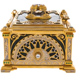 Jade casket "Tenderness" with rock crystal, Zlatoust