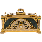 Jade casket "Tenderness" with rock crystal, Zlatoust