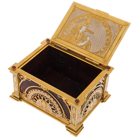 Chest of jasper "Tenderness" with rock crystal, Zlatoust