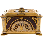 Chest of jasper "Tenderness" with rock crystal, Zlatoust