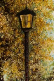 Картина из янтаря "Осень в парке"