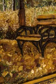 Картина из янтаря "Осень в парке"