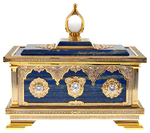 Lapis lazuli casket with rock crystal, Zlatoust