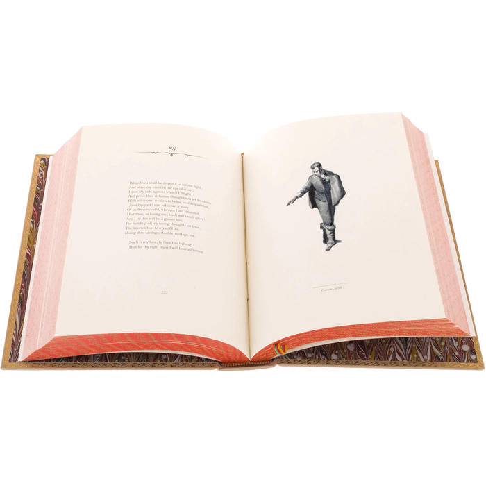 The leather-bound book "Sonnets" by Shakespeare (in Russian and English)