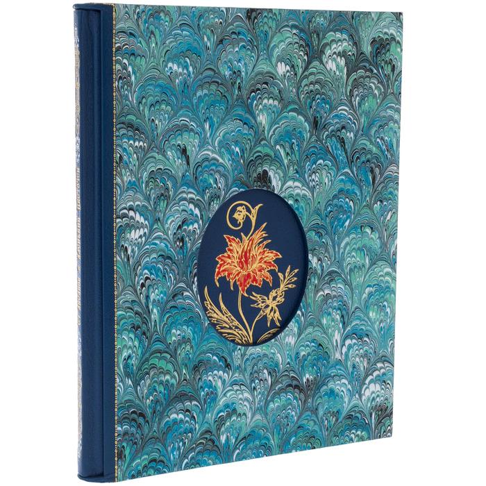 The leather-bound book "The Scarlet Flower", S. T. Aksakov