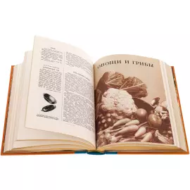 Книга в кожаном библиофильском переплёте "Книга о вкусной и здоровой пище"