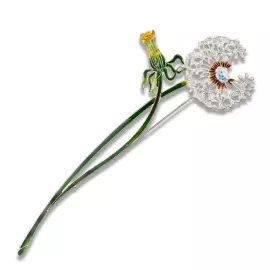 Silver brooch "Dandelion" collection "Herbarium of Tatiana Polyakova"