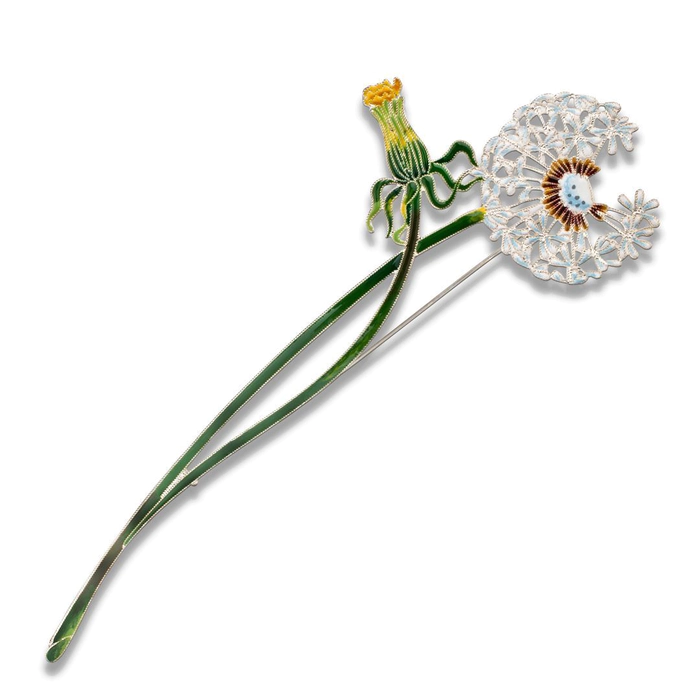 Silver brooch "Dandelion" collection "Herbarium of Tatiana Polyakova"