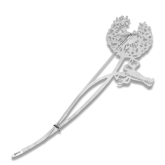 Silver brooch "Dandelion" collection "Herbarium of Tatiana Polyakova"