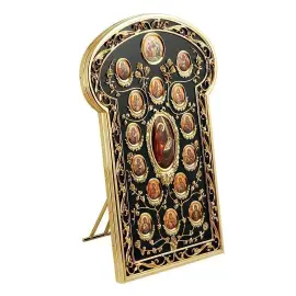 Икона "Дерево процветшее" из серебра с обсидианом Икона "Дерево процветшее" из серебра с обсидианом