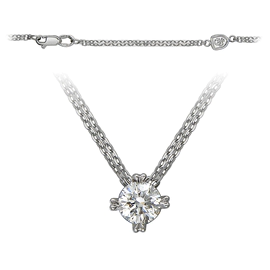 Колье ELEGANCE из белого золота с бриллиантом