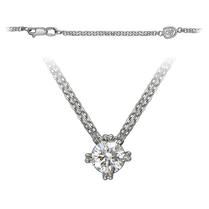 Колье ELEGANCE из белого золота с бриллиантом