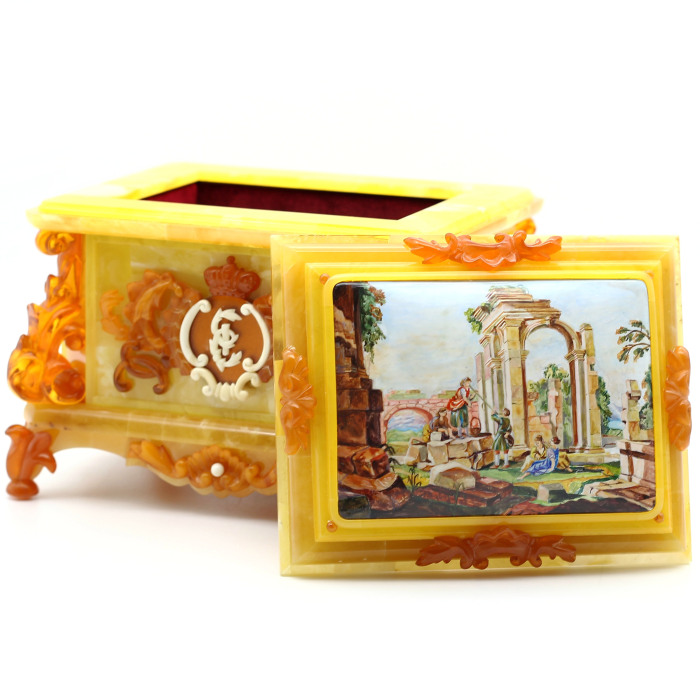 Amber casket "Rumor" collection "Smile of the amber room"