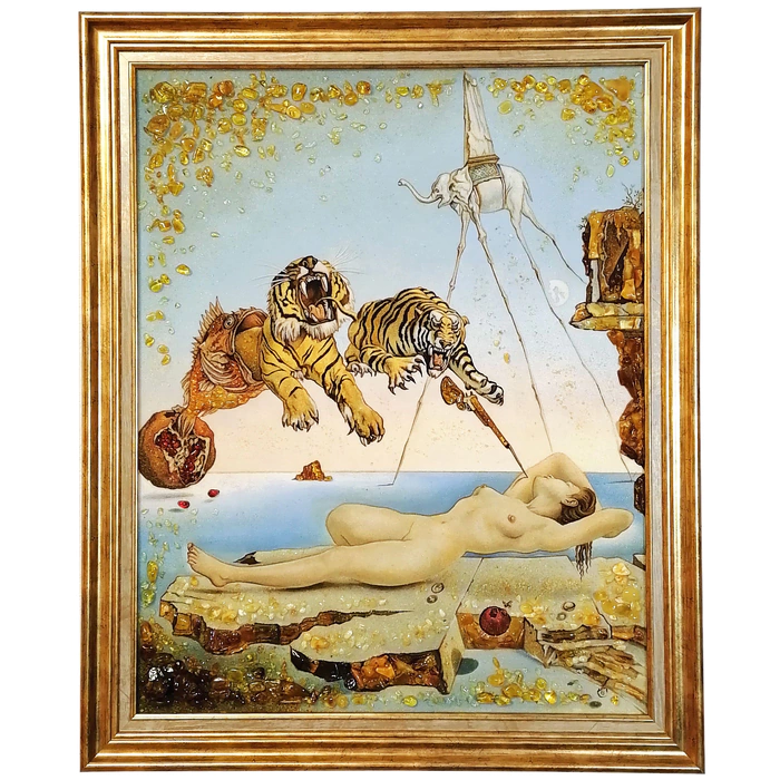 The amber painting "Dali's Dream"