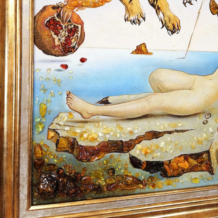 The amber painting "Dali's Dream"