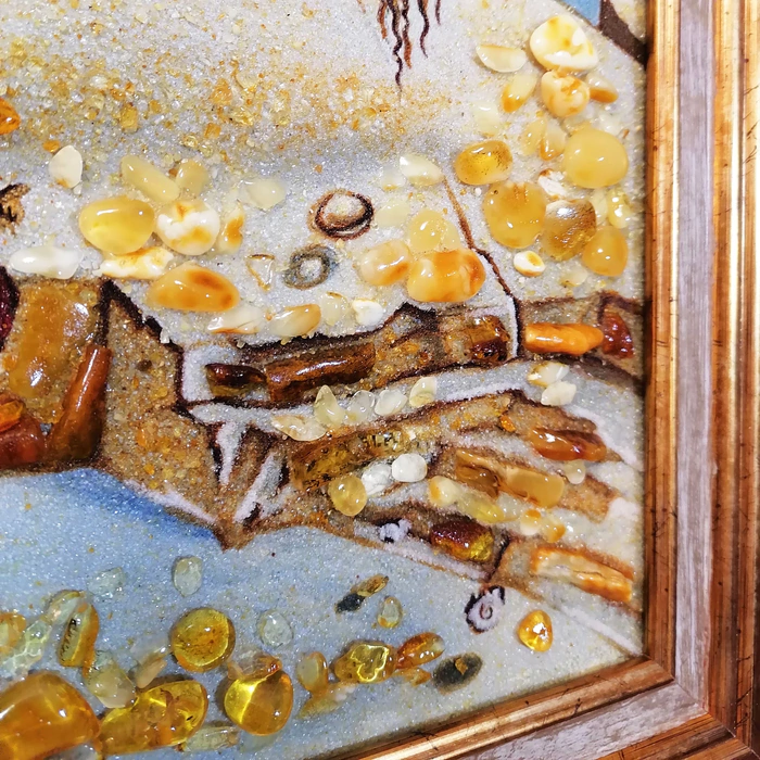 The amber painting "Dali's Dream"