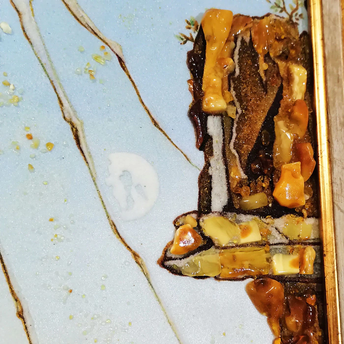 The amber painting "Dali's Dream"