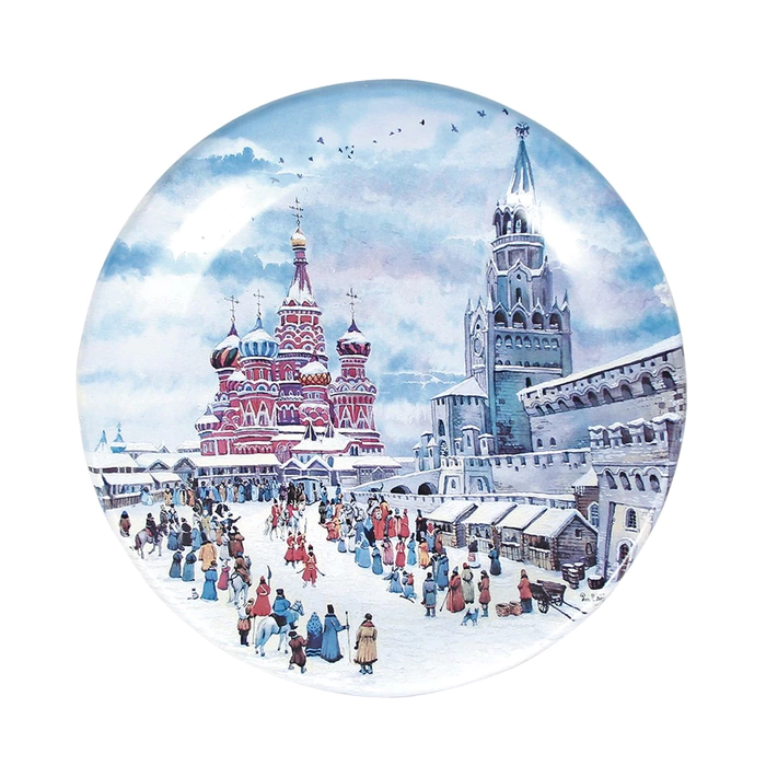 Gift set with a book and a plate "Moscow"