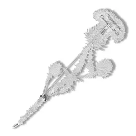 Брошь серебряная "Чертополох" коллекции "Гербарий Татьяны Поляковой"