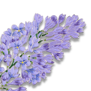 Silver brooch "Lilac" collection "Herbarium of Tatiana Polyakova"