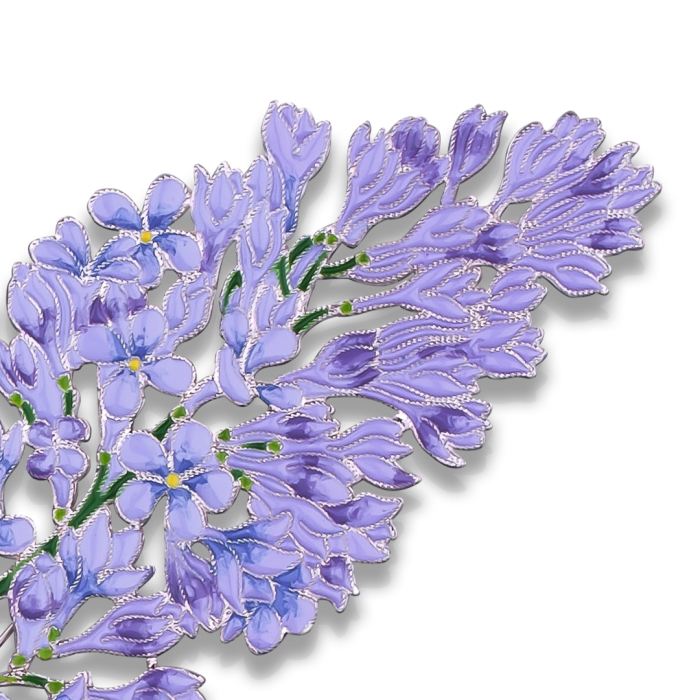 Silver brooch "Lilac" collection "Herbarium of Tatiana Polyakova"