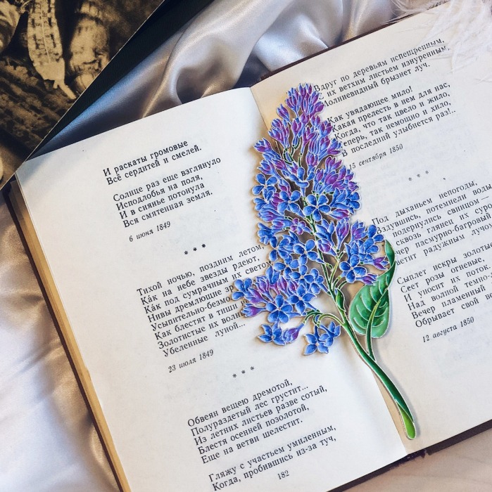 Silver brooch "Lilac" collection "Herbarium of Tatiana Polyakova"