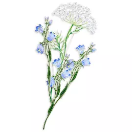 Silver brooch "Bell" of the collection "Herbarium of Tatyana Polyakova"