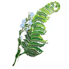 Silver brooch "Forget-me-not" from the collection "Herbarium of Tatyana Polyakova"