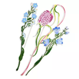 Silver brooch "Forget-me-not" from the collection "Herbarium of Tatyana Polyakova"
