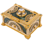 Jade casket "Tenderness" with rock crystal, Zlatoust