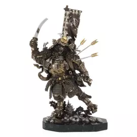 Авторская скульптура из бронзы "Тигр самурай"