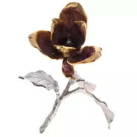 The author's bronze sculpture "Magnolia Flower"