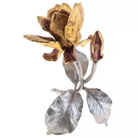 The author's bronze sculpture "Magnolia Flower"
