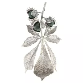 The author's bronze sculpture "Chestnut Branch"